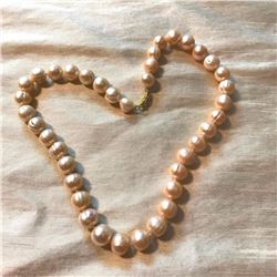 11-12mm Natural Pink South Sea Pearls 18" Necklace