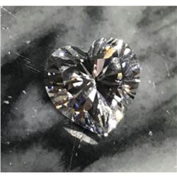 10.6ct Heart Faceted Russian Cubic Zirconia Diamond Simulant