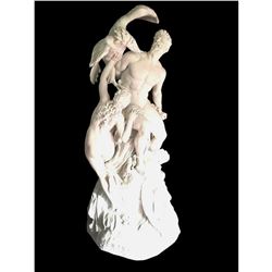 Attributed to Muller, Prometheus Bound Ceramic Sculpture