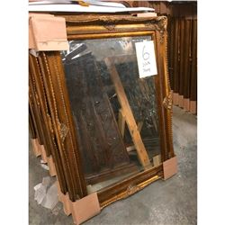 Victorian Style Carved Gilt Wood Beveled Mirror