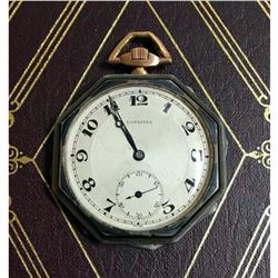 Longines 15 Jewels Swiss Sterling Silver Pocket Watch