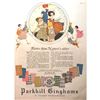 Image 1 : 1920's Parkhill Fabrics Children in Gingham Magazine Advertisement