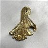 Image 1 : Designer GIVENCHY Paris Cascading Ribbon Gold Textured Brooch Pin