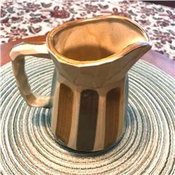 Mid-Century Japan Striped Pottery Pitcher