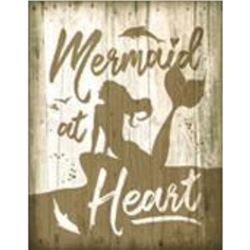 "Mermaid At Heart" Metal Pub Bar Beach House Sign