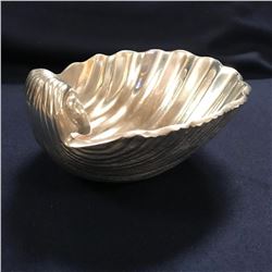 Pewter Clam Scallop Shell Serving Bowl Dish