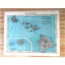 Late 1800's Atlas Map of Hawaii