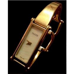 Gucci Ladies Gold Bracelet Wristwatch
