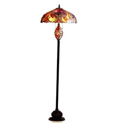 Tiffany Style Victorian Stained Glass Floor Lamp