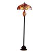 Image 1 : Tiffany Style Victorian Stained Glass Floor Lamp