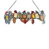 Image 2 : Birds On A Vine Stained Glass Hanging Window Panel