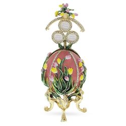 Russian Lilies of the Valley Jeweled Hidden Frame Egg