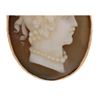 Image 6 : 14kt Gold Carved Shell Cameo Brooch Pendant