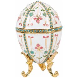 Faberge Style Floral Gazebo, Trinket Jewel Box Egg