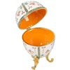 Image 4 : Faberge Style Floral Gazebo, Trinket Jewel Box Egg