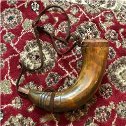 Older Reproduction Revolutionary War Powder Horn, Theatre Movie Prop