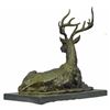 Image 4 : Large Recumbent Stag Deer Lodge Hunting Cabin Bronze Sculpture