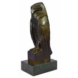 After Dali, Abstract Owl Bird Bronze Sculpture