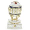 Image 3 : Faberge Inspired Russian Royal Red Cross Trinket Jewel Box Egg