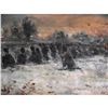 Image 5 : Early 20thc Russian Military Winter Scene Oil Painting