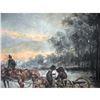 Image 6 : Early 20thc Russian Military Winter Scene Oil Painting