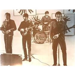 The Beatles Performing Sepia Tone Photo Print