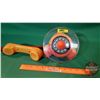 Image 3 : Vintage Airplane Rotary Telephone (Northern Telecom) Two Tone Orange (Lucite Clear Propeller)