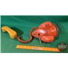Image 4 : Vintage Airplane Rotary Telephone (Northern Telecom) Two Tone Orange (Lucite Clear Propeller)