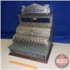 Image 1 : Premiere Nickel Plated Cash Register - Works! With Key! (19"W x 23"H to the top of "Amount Purchased