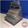 Image 2 : Premiere Nickel Plated Cash Register - Works! With Key! (19"W x 23"H to the top of "Amount Purchased