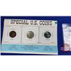 Image 3 : US Coins (4) : One Cent, Five Cent, Steel War Time Cent & 1976 Eisenhower Dollar