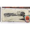 Image 3 : Vintage Bus Advertising Tin Signs : Edmonton Transit (88"L x 21"H), Van Camp's Beans (88"L x 21"H) &