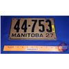 Image 1 : Manitoba Lic Plate 1927