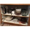 Image 8 : LARGE LOT OF KITCHEN CUPBOARD CONTENTS (FRYPANS, GOOD QUALITY POTS & PANS, DISHES, GLASSES, CUPS,