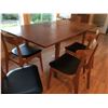 Image 1 : WOOD TABLE (6' X 42") WITH 4 CHAIRS - CHEMAINUS LOCATION