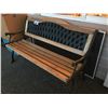 Image 1 : 2 X 4' WOOD SLAT WITH CAST IRON FRAME PATIO BENCHES - CHEMAINUS LOCATION