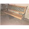 Image 2 : 2 X 4' WOOD SLAT WITH CAST IRON FRAME PATIO BENCHES - CHEMAINUS LOCATION