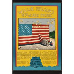 Willie Nelson 4th of July Picnic Poster