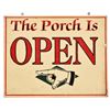 Image 1 : Threadgill's "The Porch Is Open" Wooden Sign
