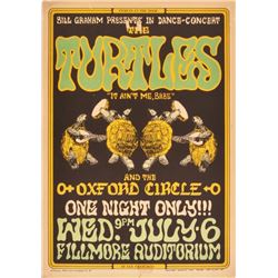 Filmore Auditorium The Turtles Poster 1966