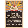 Image 1 : Shiner Beer in Recyclable Cans Poster