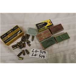 455 Colt Box + 16 Shells, 32 S & W- 5 Empty Vintage Boxes