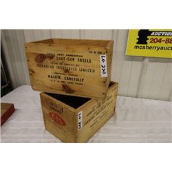 2 Wooden Ammo Crates - CIL