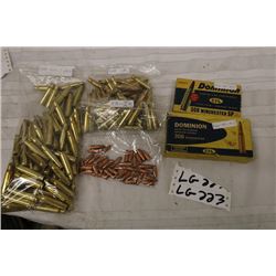 308 Win- 2 Full Boxes, 40 Boxes 200 Brass Bullet Heads