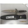 Image 1 : New Decorative (Sharp) 12" Knife w Leather Sheath- Heavy Handle w Dragon Design