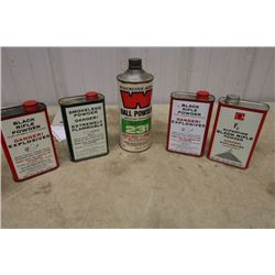 5 Cans Black Powder - 2 Full Cans Plus A Little More in Total