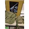 Image 3 : Framed Gun Picture, Canvas Bag & Canteen, Old Shell Boxes