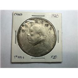 1920 China Silver Dollar