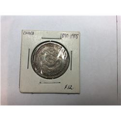 1890-1900 China, Provincial Kwangtung Privince 10 Cent Coin