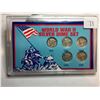 Image 1 : World War II Silver Dime Set - (5) Mercury Dimes - 1941 to 1945